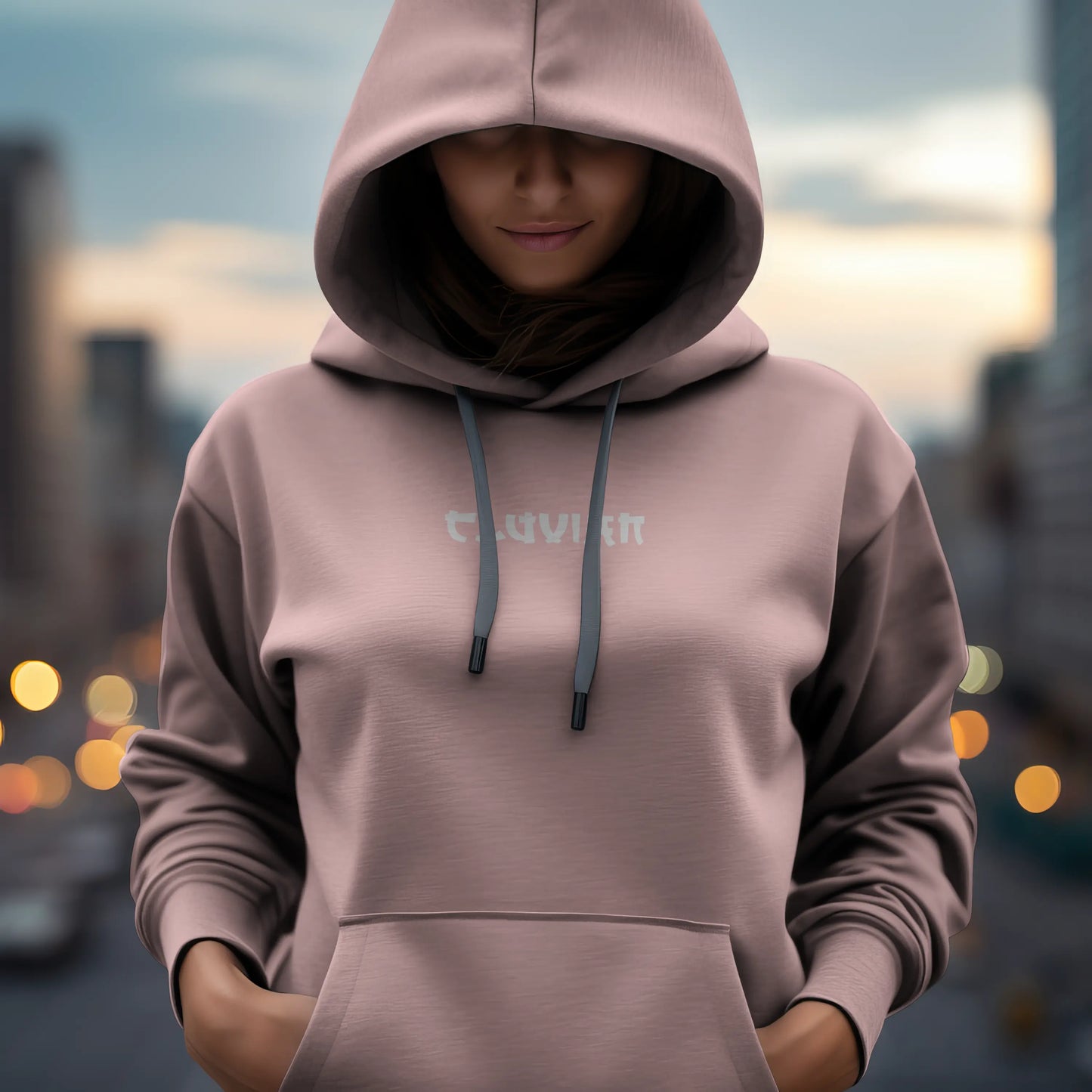 Cluvian Premium Cotton Hoodie – Light Pink