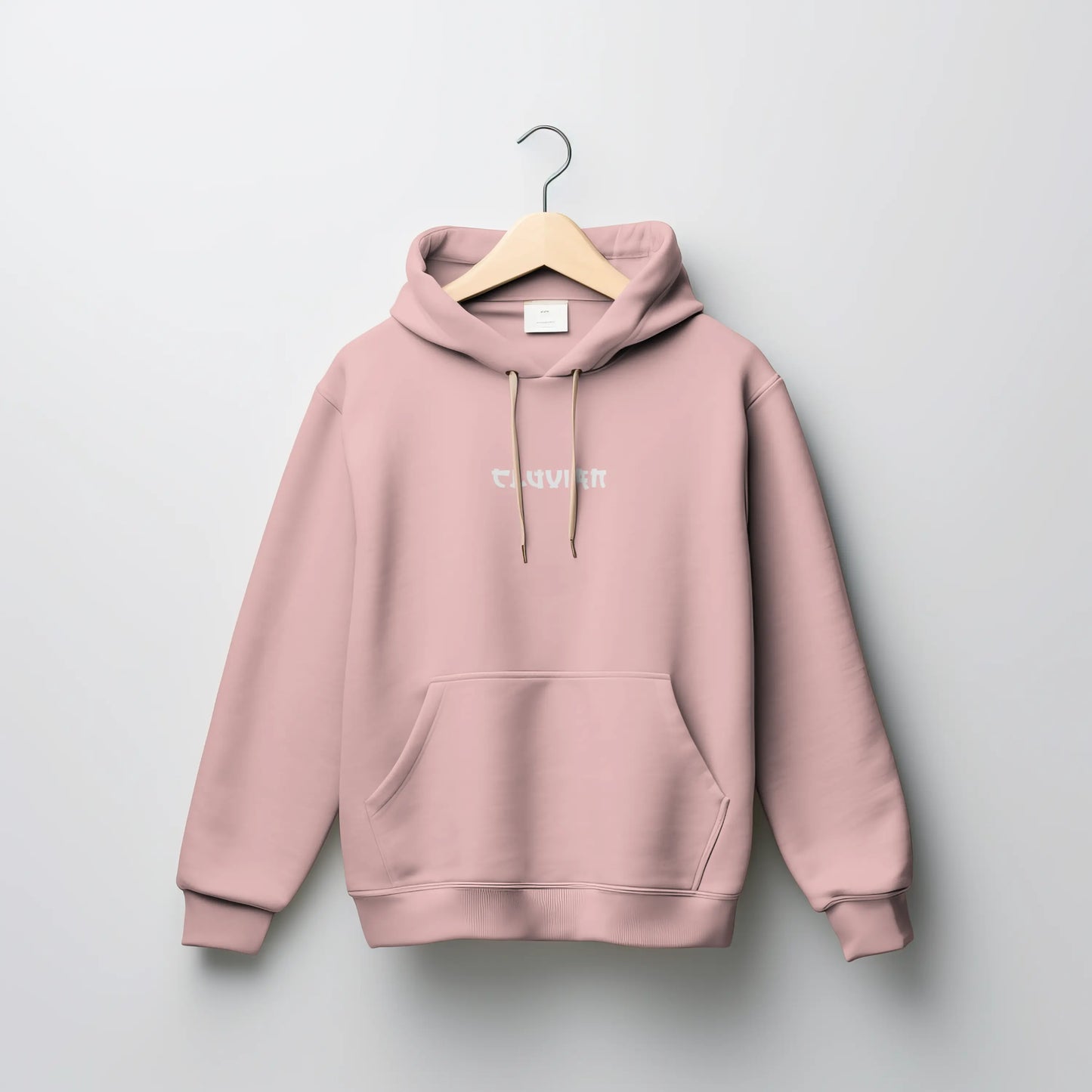Cluvian Premium Cotton Hoodie – Light Pink