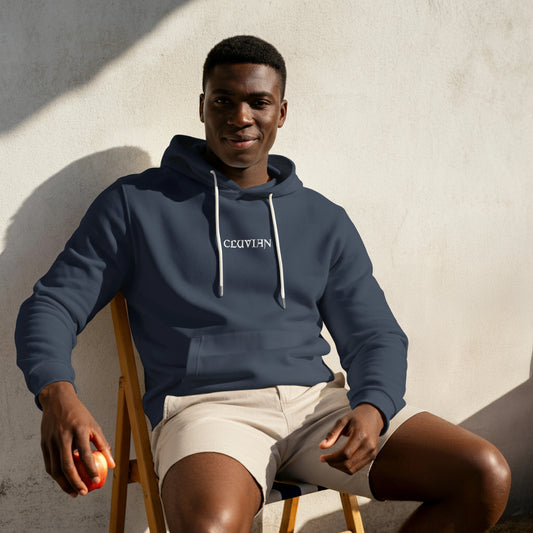 Cluvian Premium Cotton Hoodie – Navy Blue