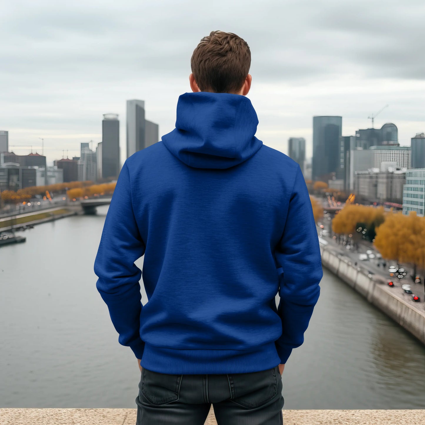 Cluvian Premium Cotton Hoodie – Royal Blue