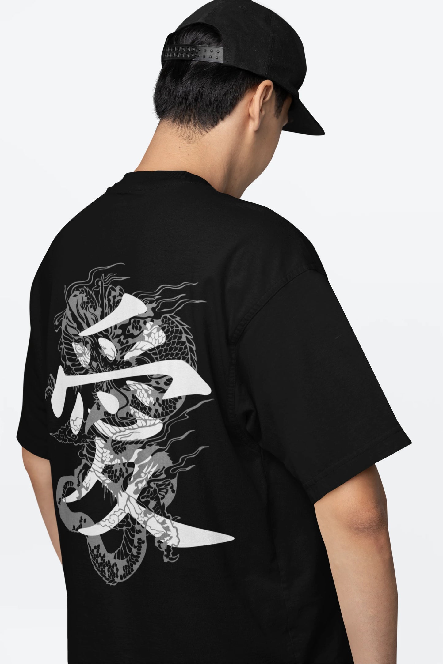 Cluvian Core Oversized Cotton T-Shirt – Black