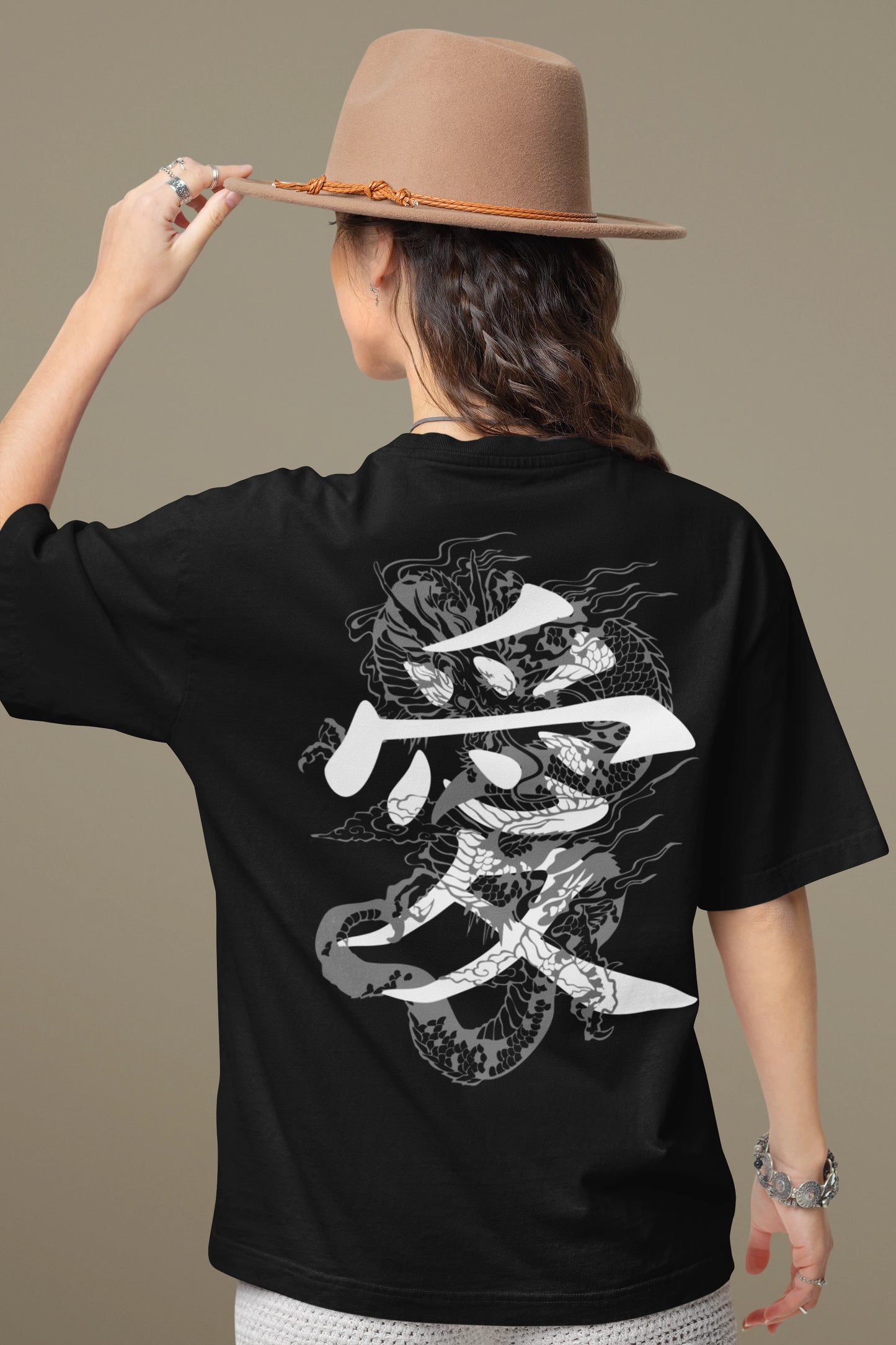 Cluvian Core Oversized Cotton T-Shirt – Black