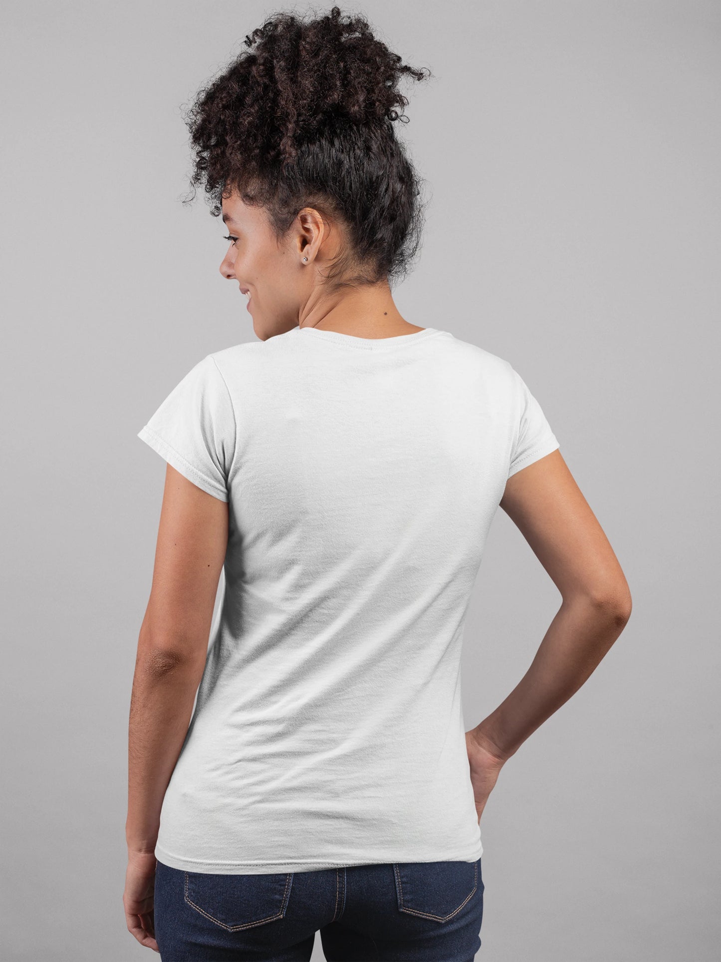 Cluvian Women’s Regular Fit Cotton T-Shirt – White