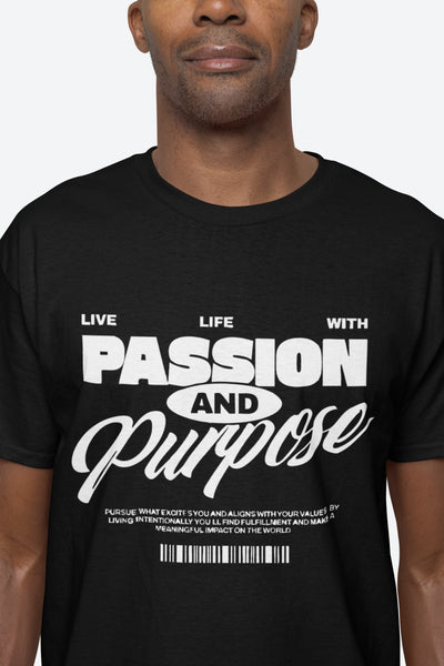 Cluvian Passion Mode Graphic T-Shirt – Black
