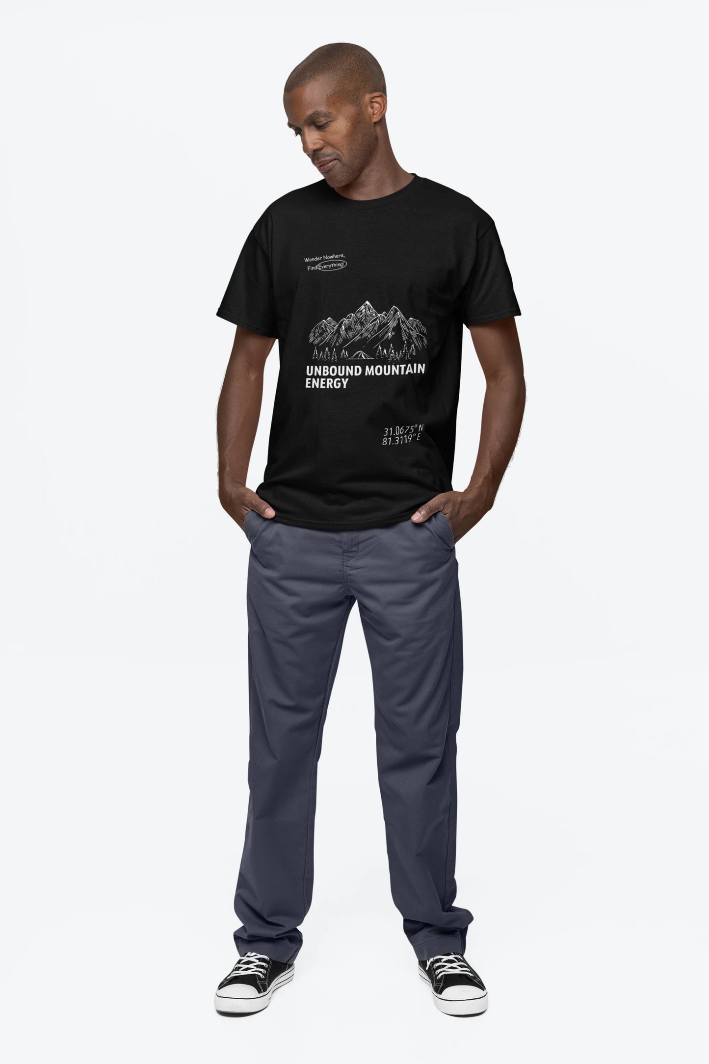 Cluvian Unbound Energy Graphic Cotton T-Shirt – Black