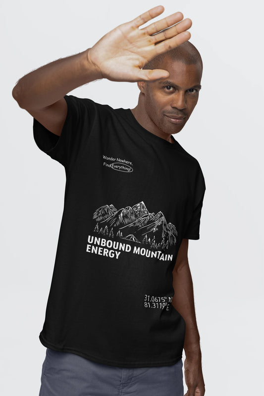 Cluvian Unbound Energy Graphic Cotton T-Shirt – Black