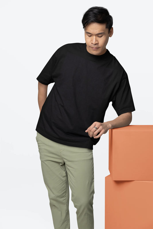Cluvian Freedom Oversized Streetwear T-Shirt – Black