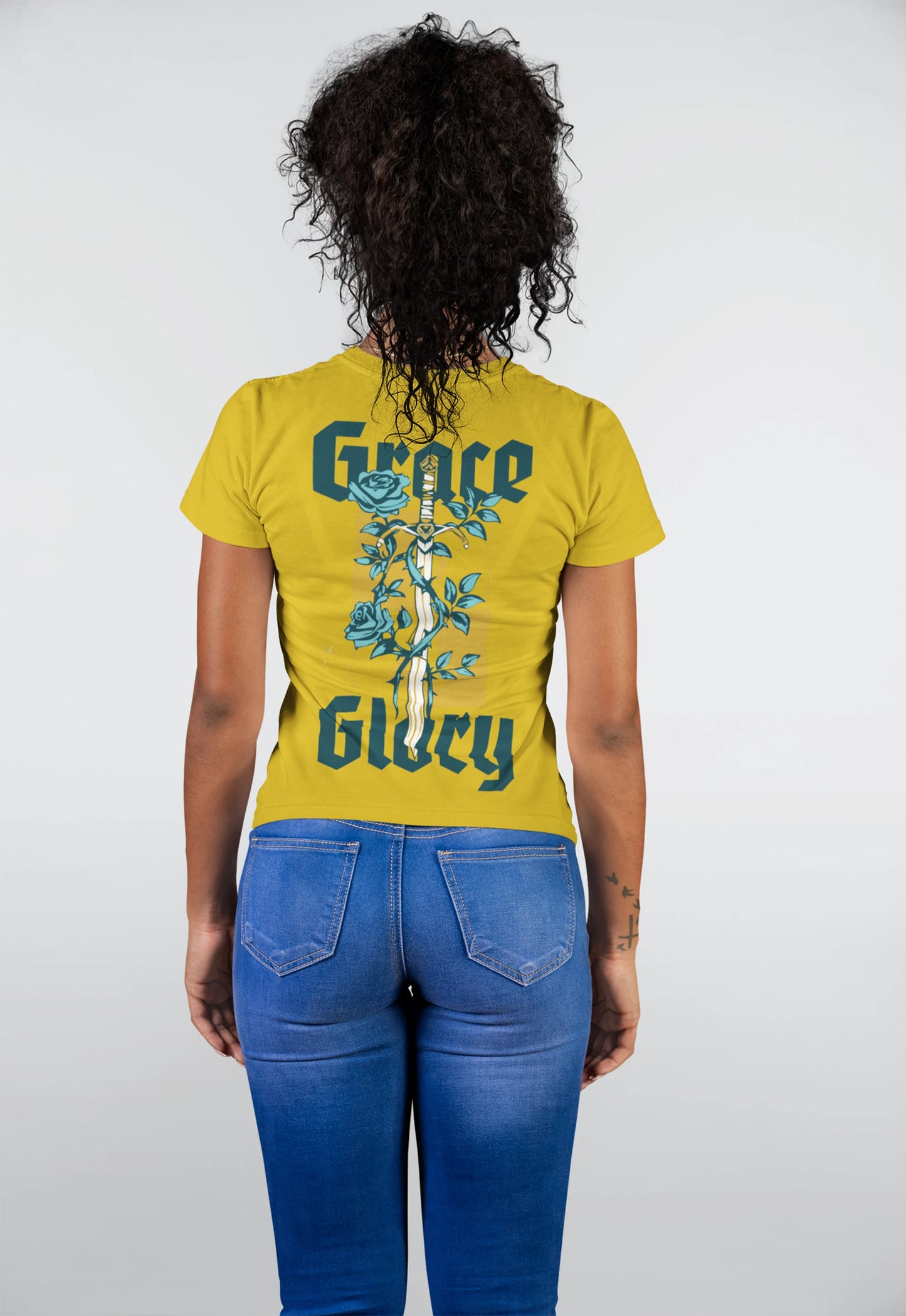 Cluvian Regular Fit Cotton Printed T-Shirt – Mustard