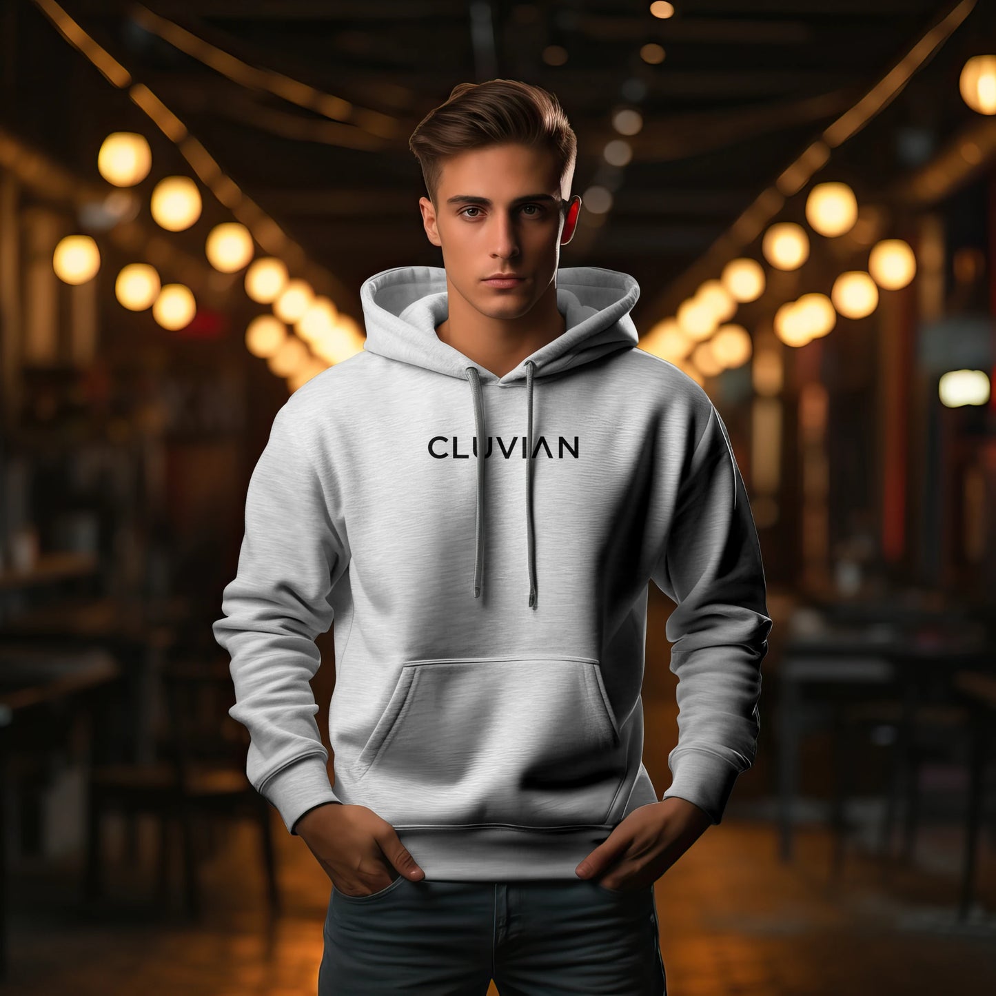 Cluvian Premium Cotton Hoodie – White