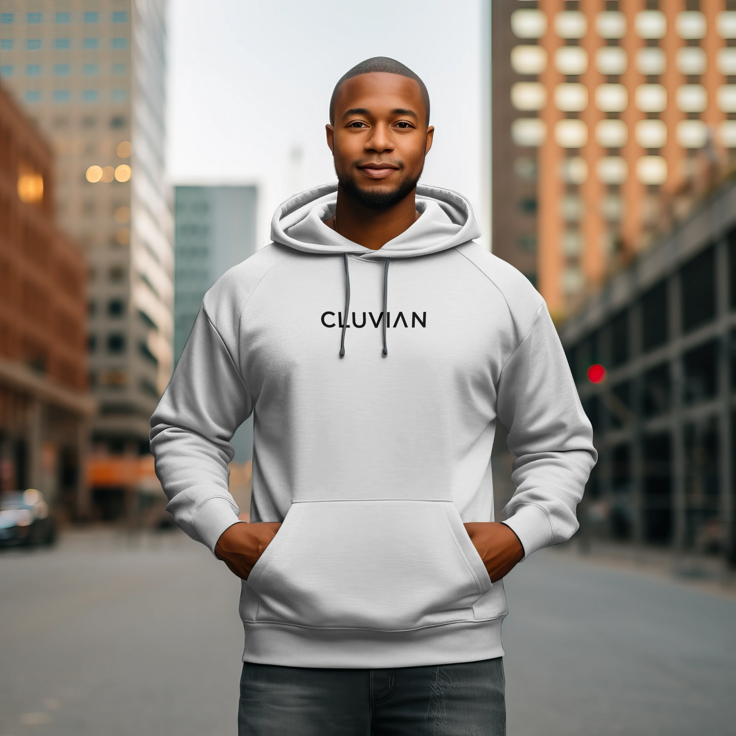 Cluvian Premium Cotton Hoodie – White